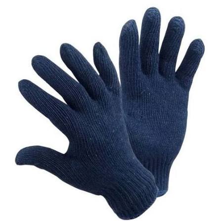350 GSM Cotton Hand Gloves — Blue